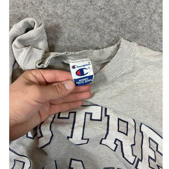 Vintage Y2K University Of Notre Dame Sweatshirt Mens Large Gray Champion NCAA - Picture 5 of 8